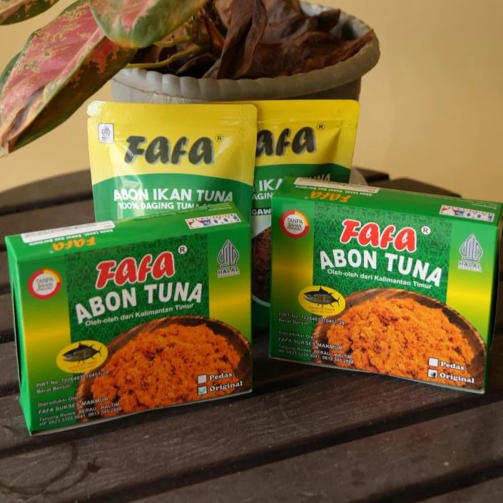 Fafa Abon Tuna boxes and pouches